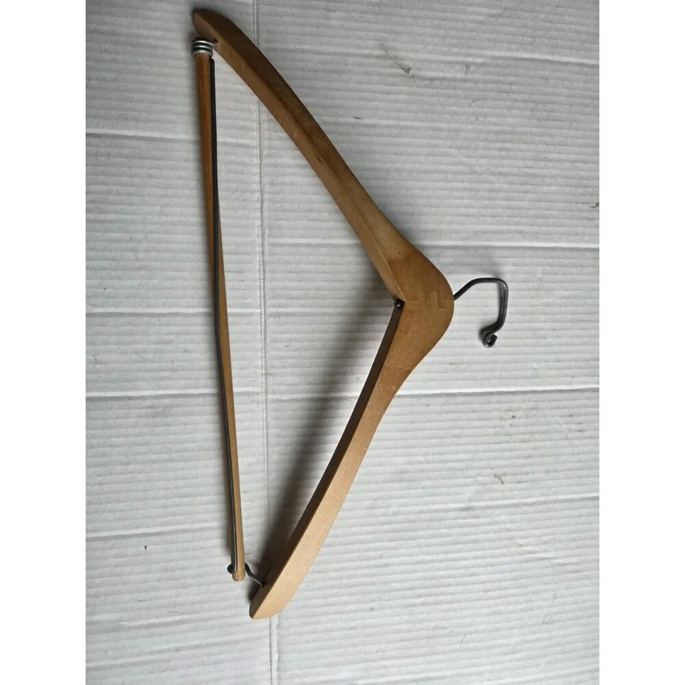 Vintage Wishbone Wooden Advertising‎ Clothes Hanger Nathan's Shreveport